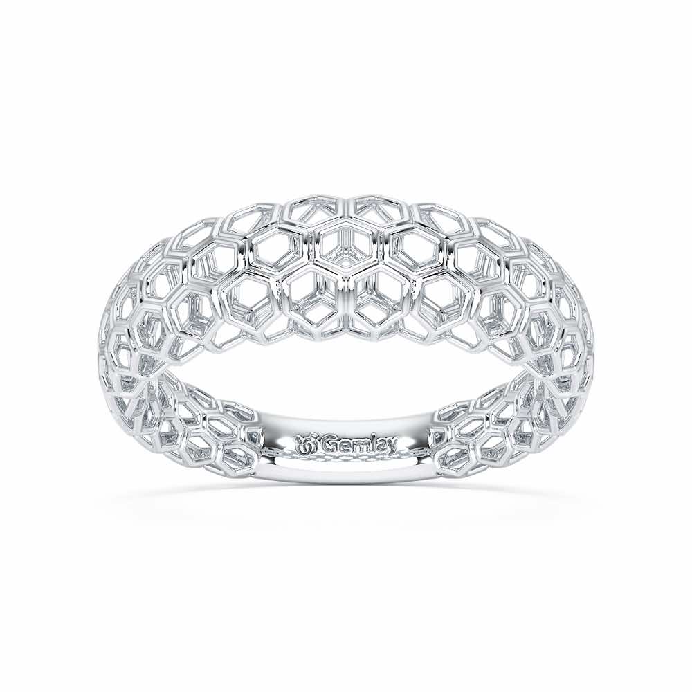 Mila Silver Ring - White Gold - Image 2