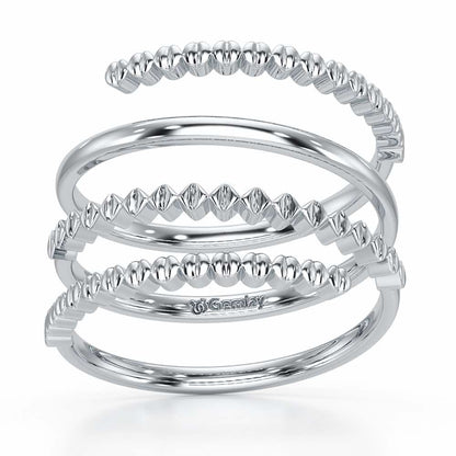 Spring Sing Silver Ring - White Gold - Image 2