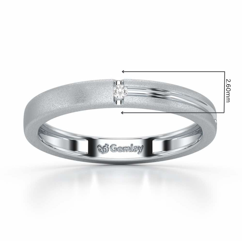 Aveline Simplicity Silver Ring - White Gold - Image 2