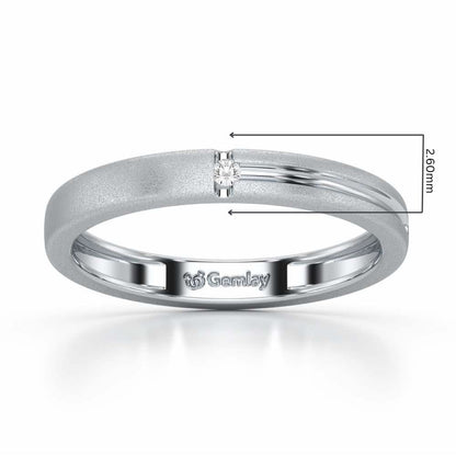 Aveline Simplicity Silver Ring - White Gold - Image 2
