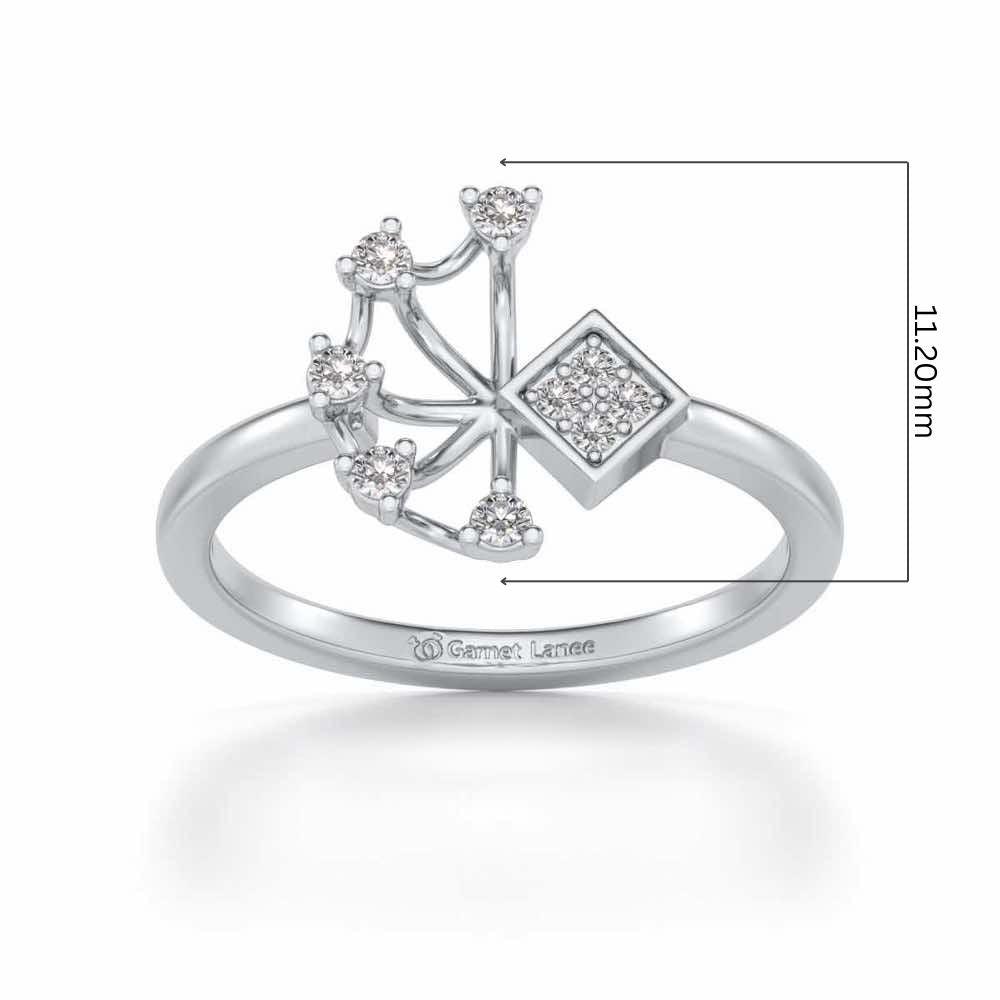 Falak Silver Ring - White Gold - Image 5
