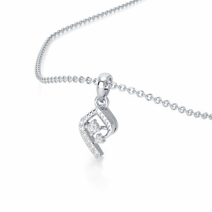 Celestial Glow Silver Pendant - White Gold - Image 2