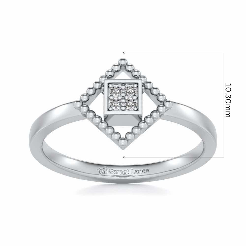 Hiral Silver Ring - White Gold - Image 5