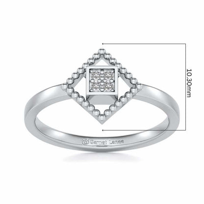 Hiral Silver Ring - White Gold - Image 5