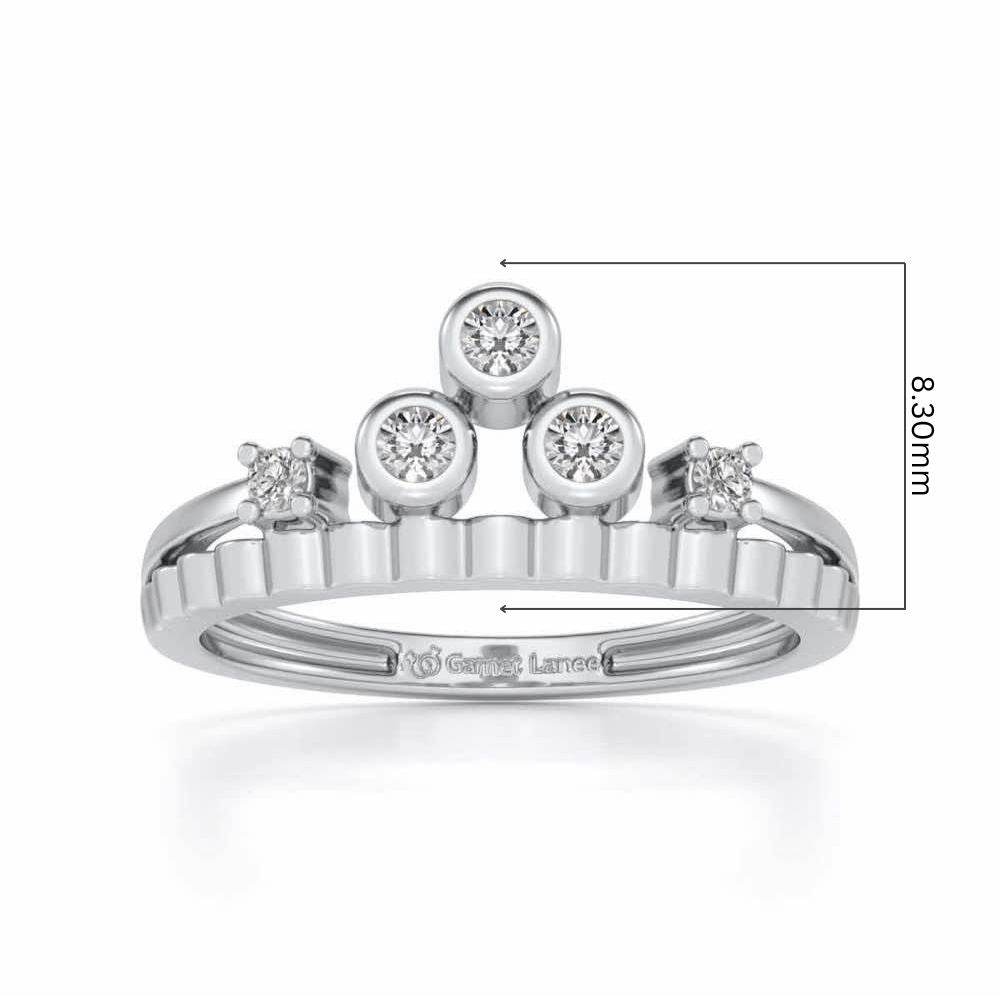 Divya Silver Ring - White Gold - Image 5