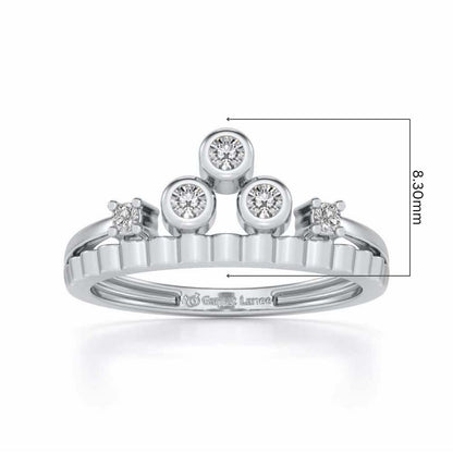 Divya Silver Ring - White Gold - Image 5