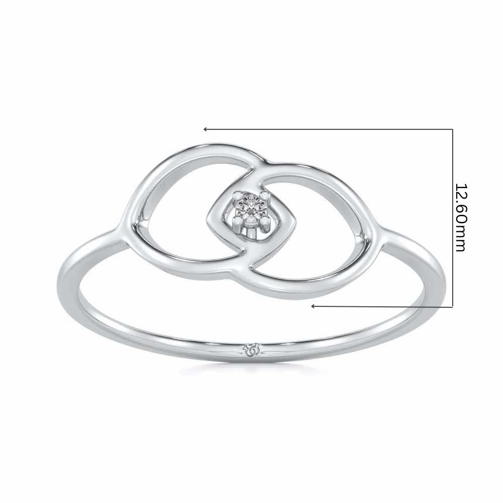 Dualism Silver Ring - White Gold - Image 5