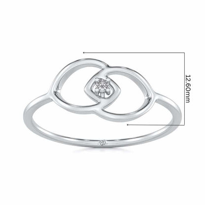 Dualism Silver Ring - White Gold - Image 5