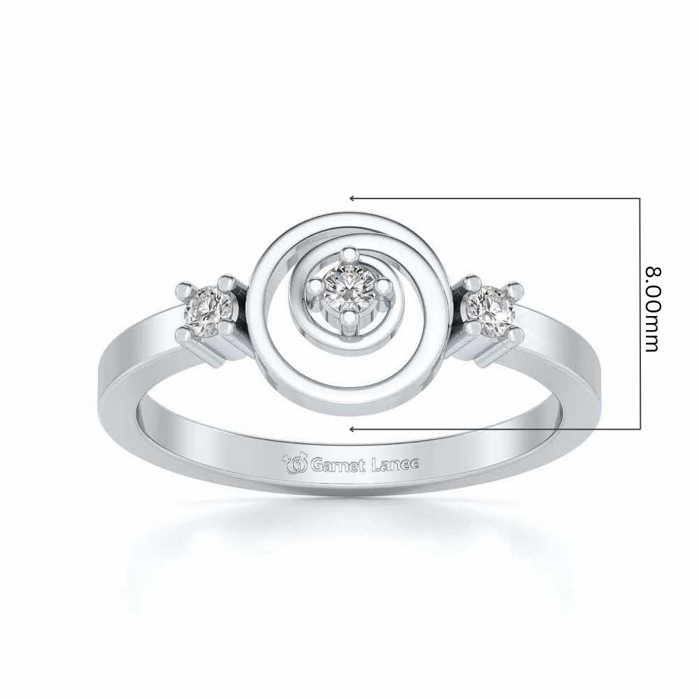 Akshara Silver Ring - White Gold - Image 5