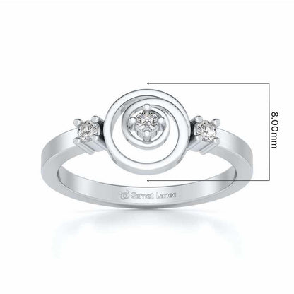 Akshara Silver Ring - White Gold - Image 5