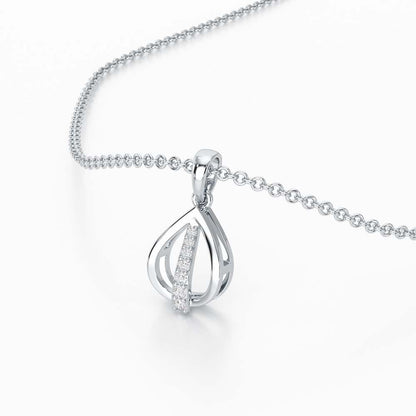 Timeless Glow Silver Pendant - White Gold - Image 2