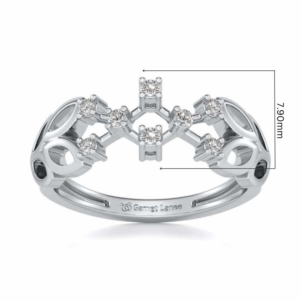 Magic Constellation Silver Ring - White Gold - Image 5