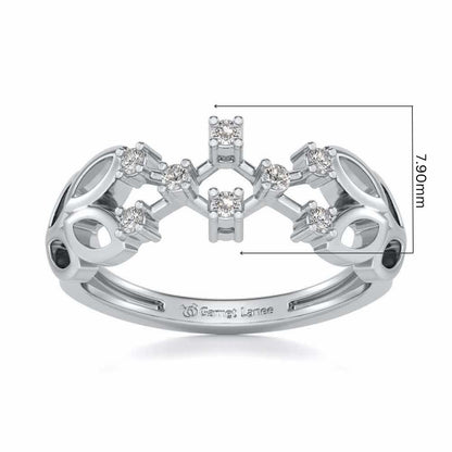 Magic Constellation Silver Ring - White Gold - Image 5