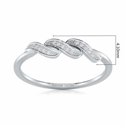 Opulent Beauty Silver Ring - White Gold - Image 5