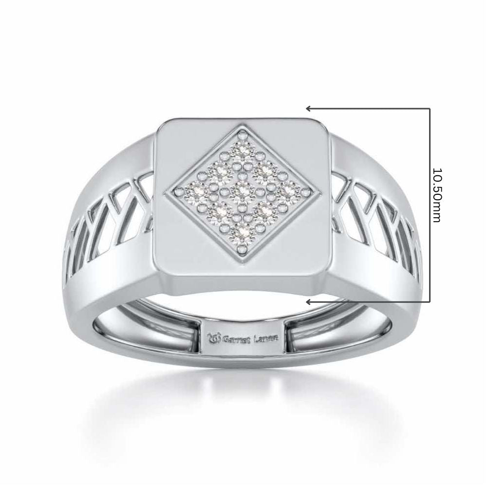 Corybantic Silver Ring For Men - White Gold - Image 5