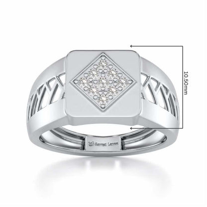 Corybantic Silver Ring For Men - White Gold - Image 5