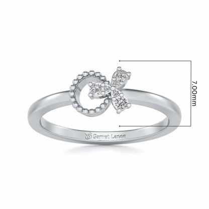 Loop Around Bloom Silver Ring - White Gold - Image 5