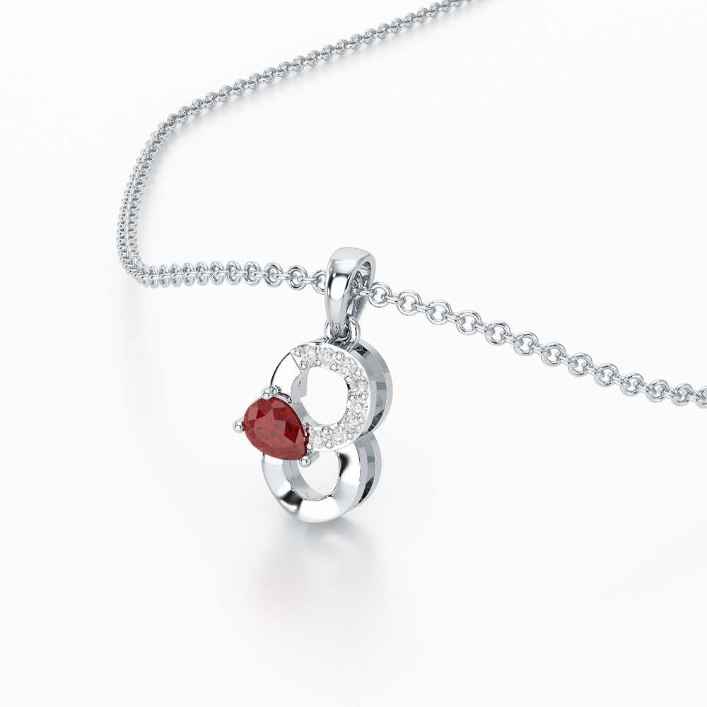 Golden Glimmer Silver Pendant - White Gold - Image 2