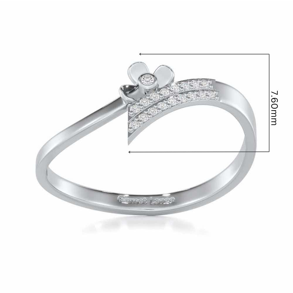 Sapphire Sensation Silver Ring - White Gold - Image 5