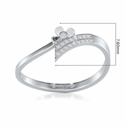 Sapphire Sensation Silver Ring - White Gold - Image 5