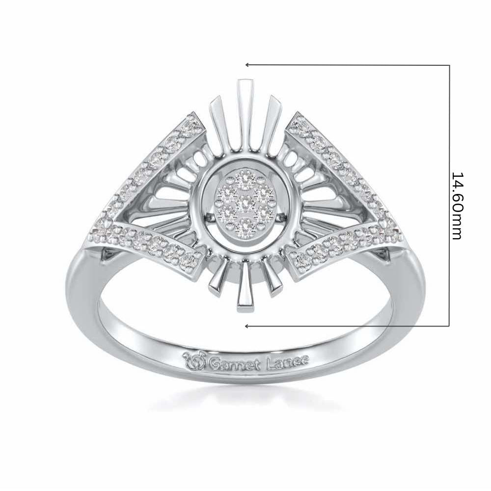 Majestic Charm Silver Ring - White Gold - Image 5