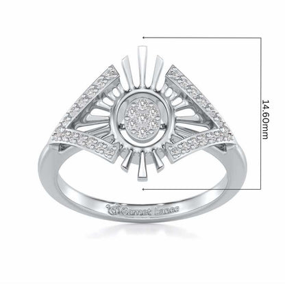 Majestic Charm Silver Ring - White Gold - Image 5