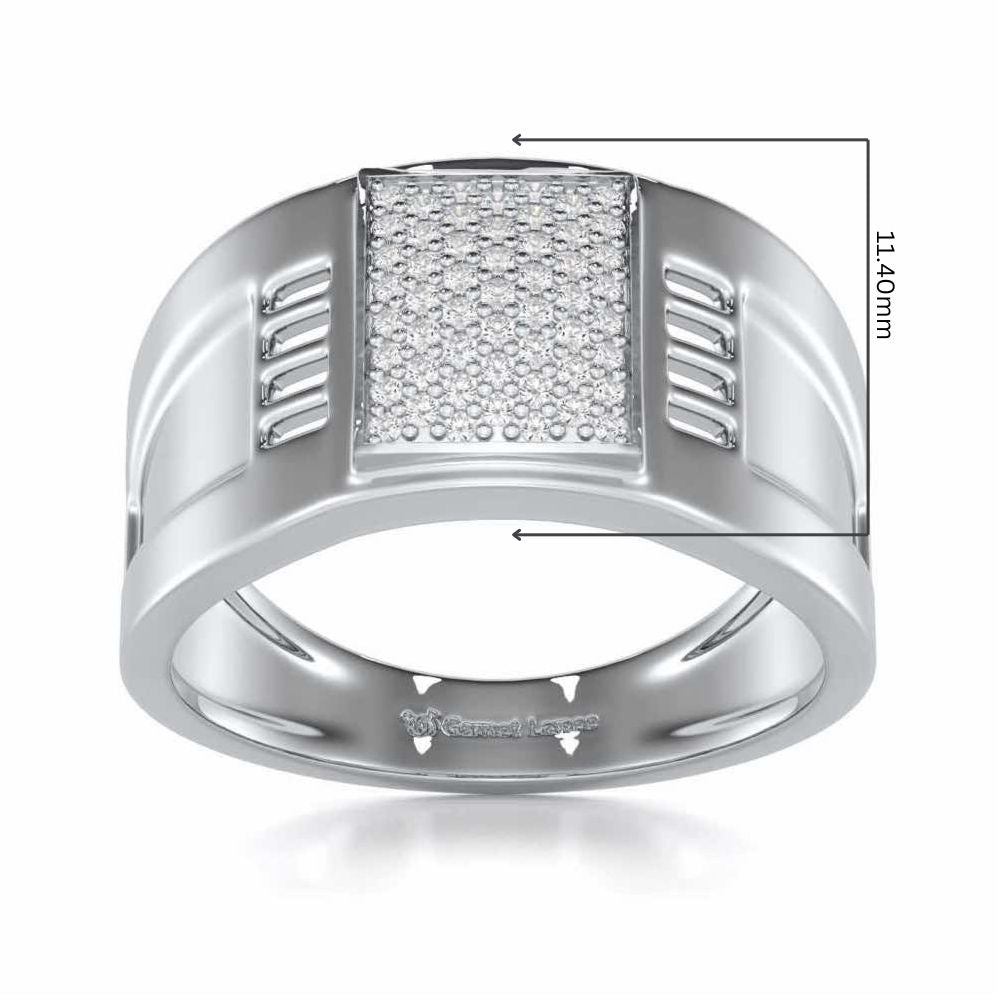 Ashwani Silver Ring For Men - White Gold - Image 5