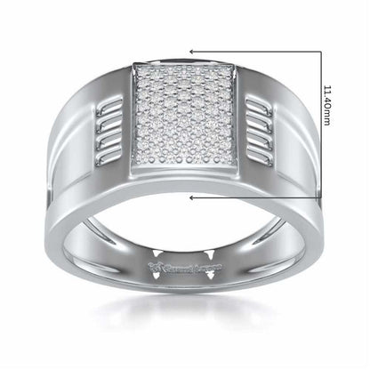 Ashwani Silver Ring For Men - White Gold - Image 5