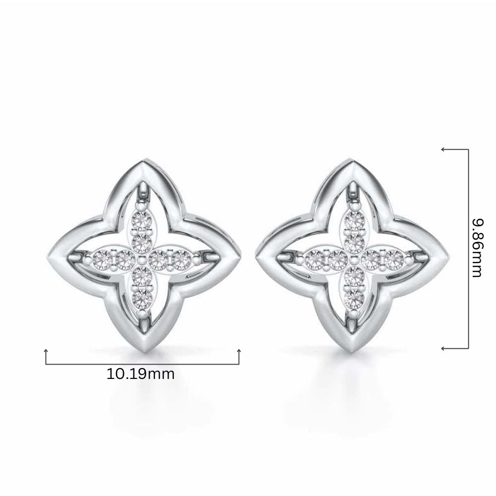 Cahana Silver Earrings - White Gold - Image 4