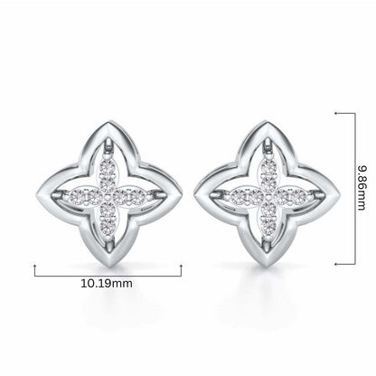 Cahana Silver Earrings - White Gold - Image 4