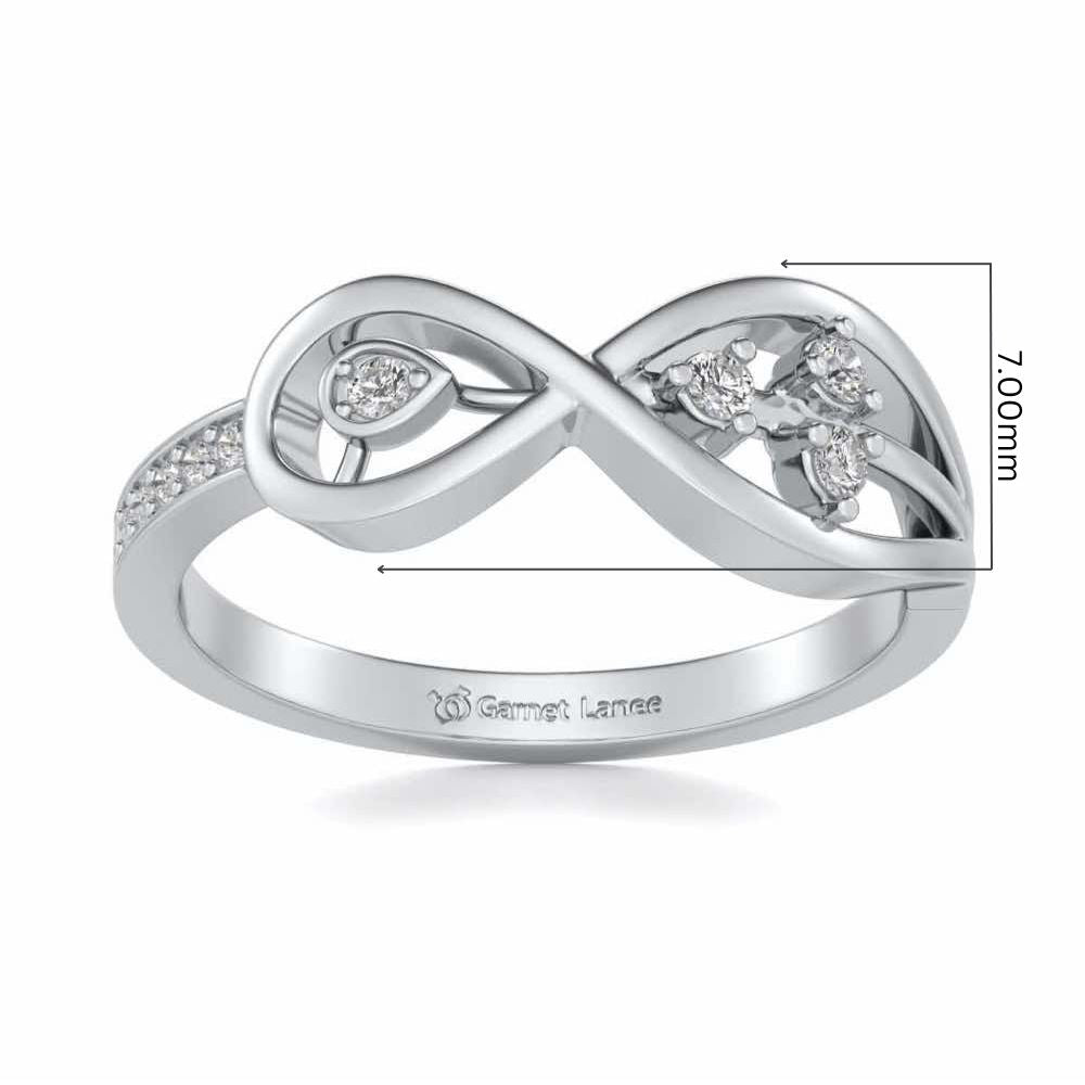 Infinitely Precious Silver Ring - White Gold - Image 5