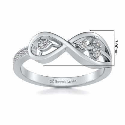 Infinitely Precious Silver Ring - White Gold - Image 5