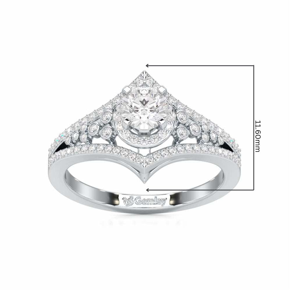 Ethereal Glow Solitaire Ring - White Gold - Image 5