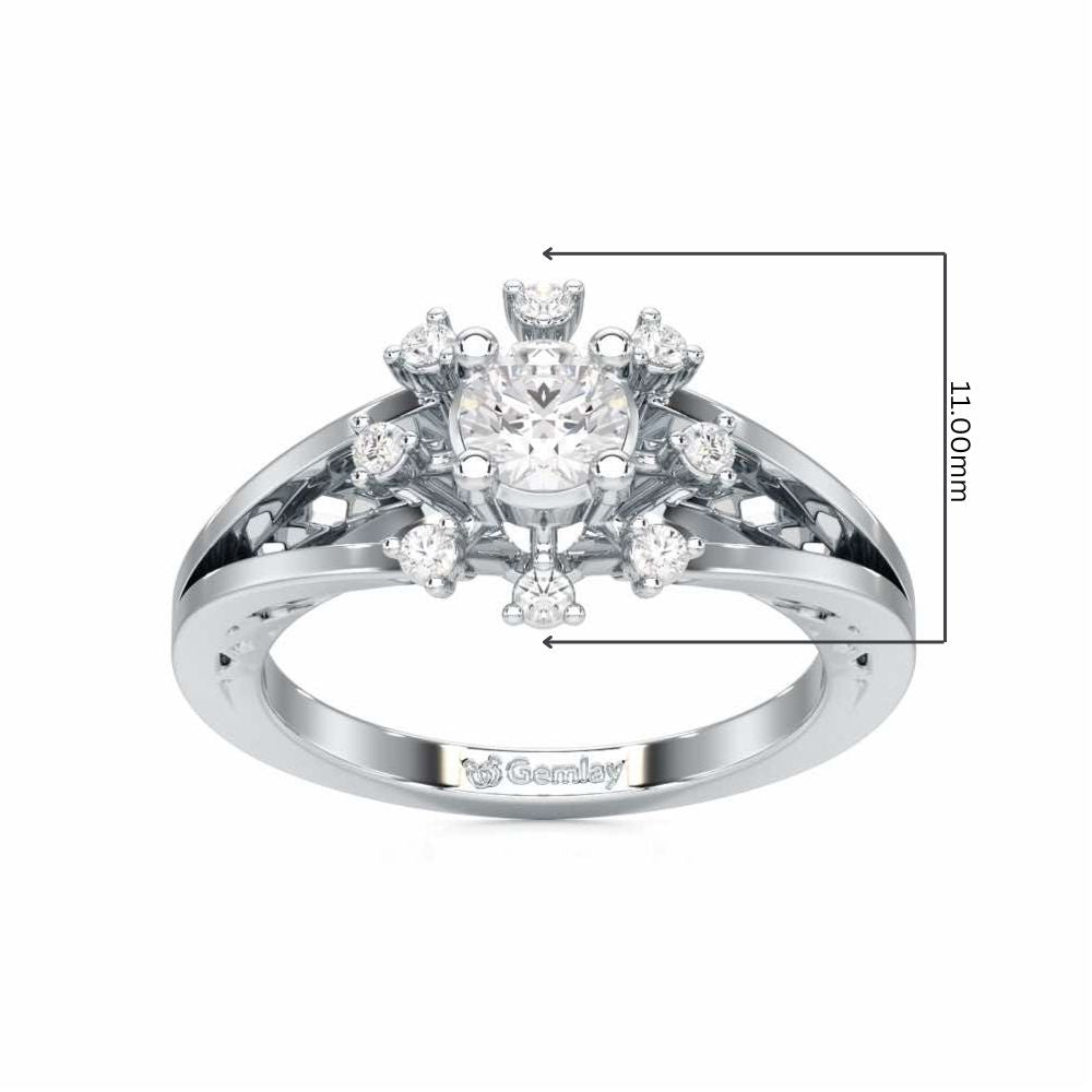 Sublime Sparkle Solitaire Ring - White Gold - Image 5
