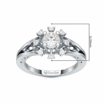 Sublime Sparkle Solitaire Ring - White Gold - Image 5