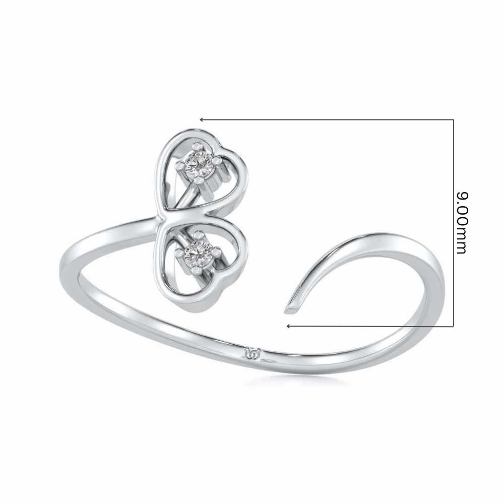 By-Heart Silver Ring - White Gold - Image 5