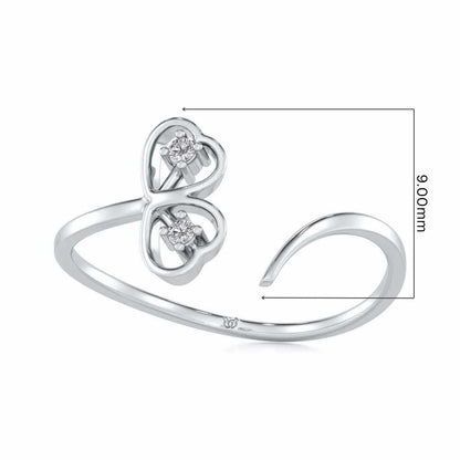 By-Heart Silver Ring - White Gold - Image 5