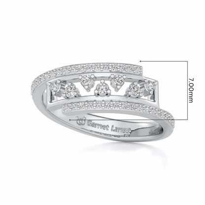Accord Silver Band Ring - White Gold - Image 5