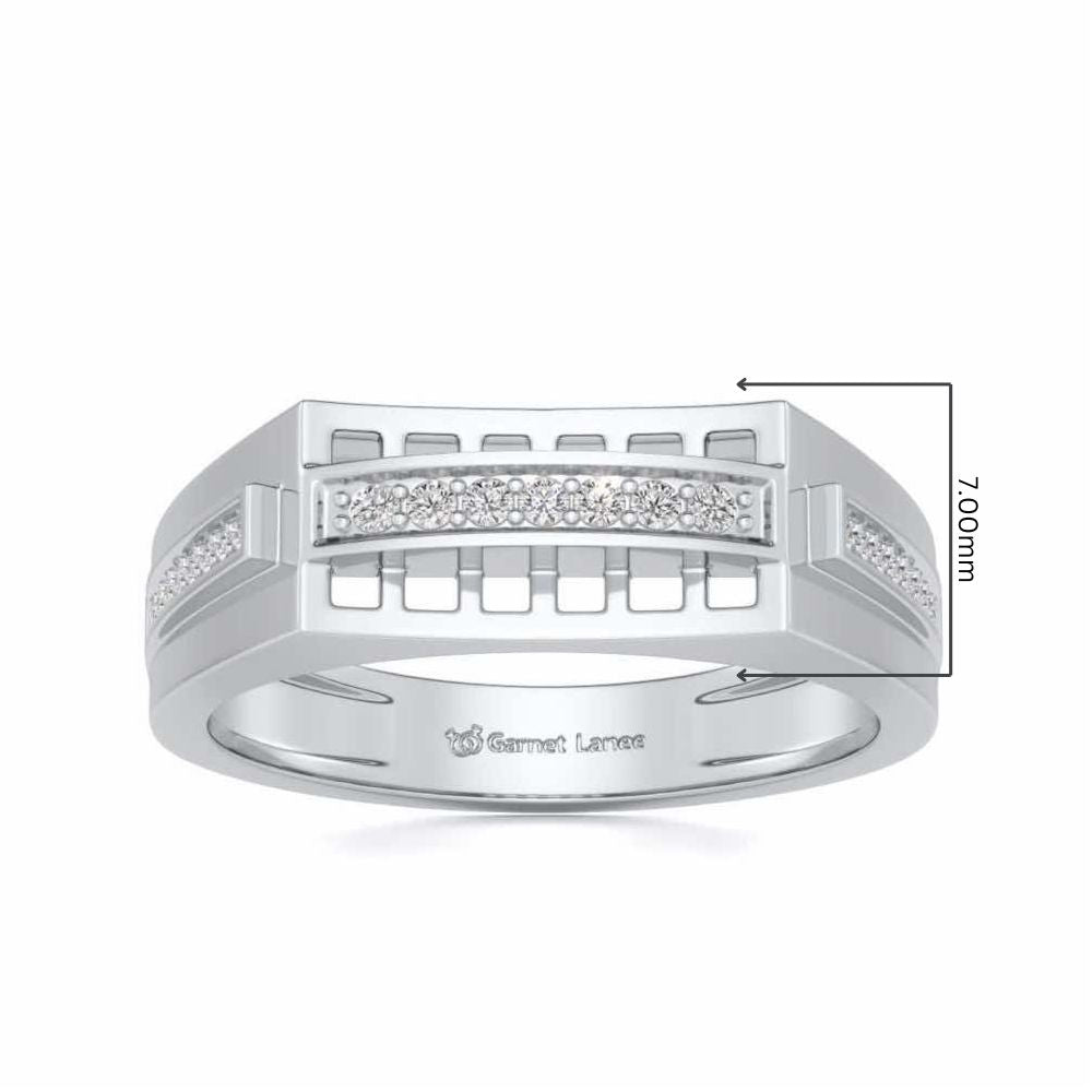 Sleek Ring For Men For Men - White Gold - Image 5