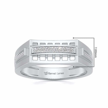 Sleek Ring For Men For Men - White Gold - Image 5