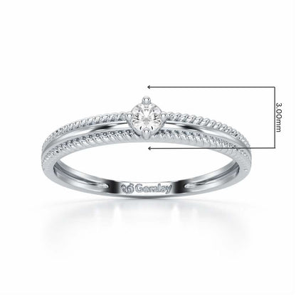 Grace Queen Silver Ring - White Gold - Image 2
