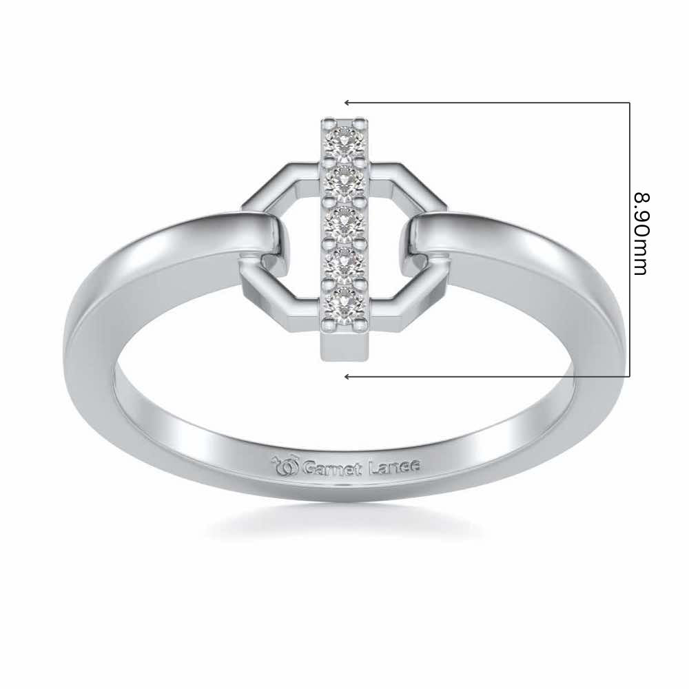 Idris Silver Ring - White Gold - Image 5