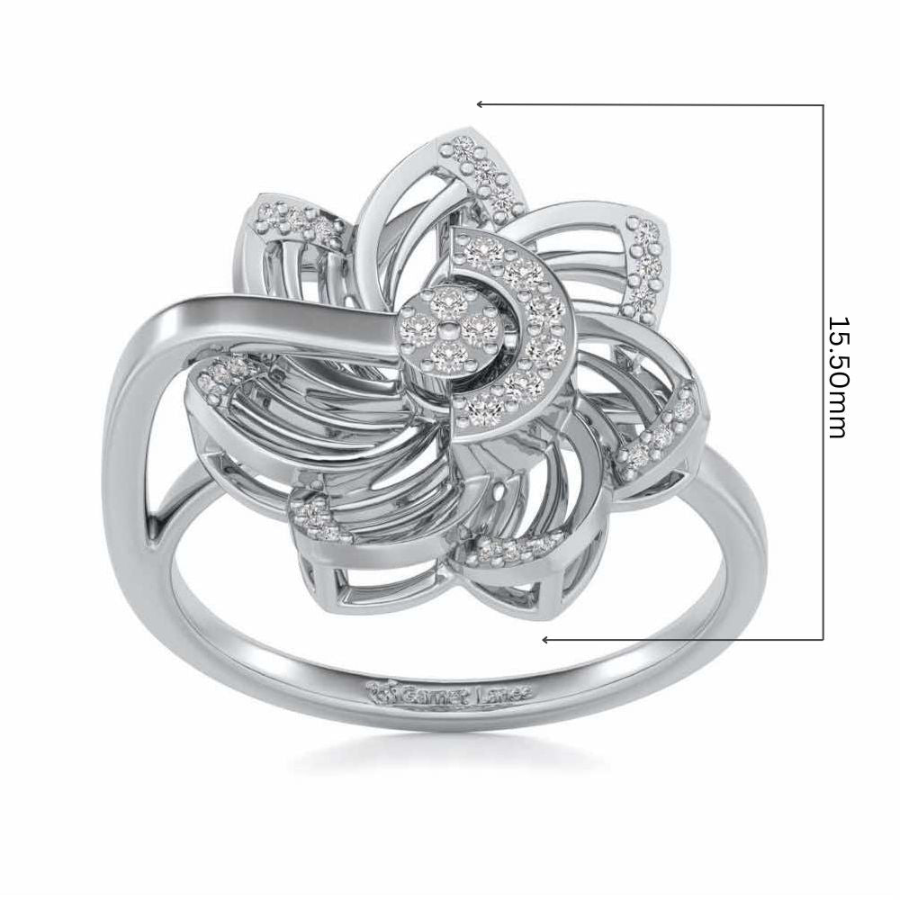 Spin Silver Ring - White Gold - Image 5