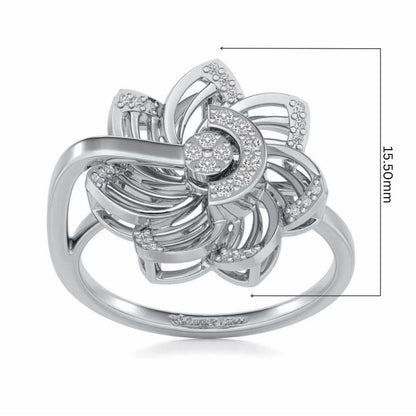 Spin Silver Ring - White Gold - Image 5