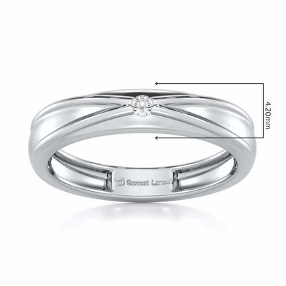 Stalwart Gem Men Solitaire Ring - White Gold - Image 5