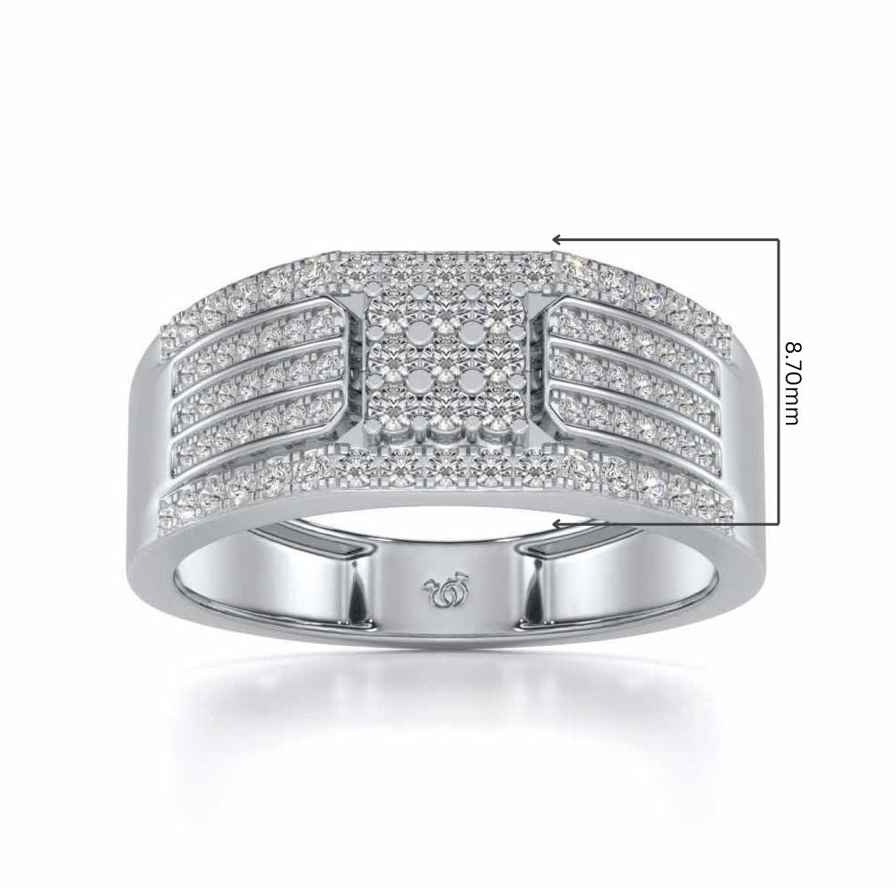 Elegant Magnate Ring For Him - White Gold - Image 5