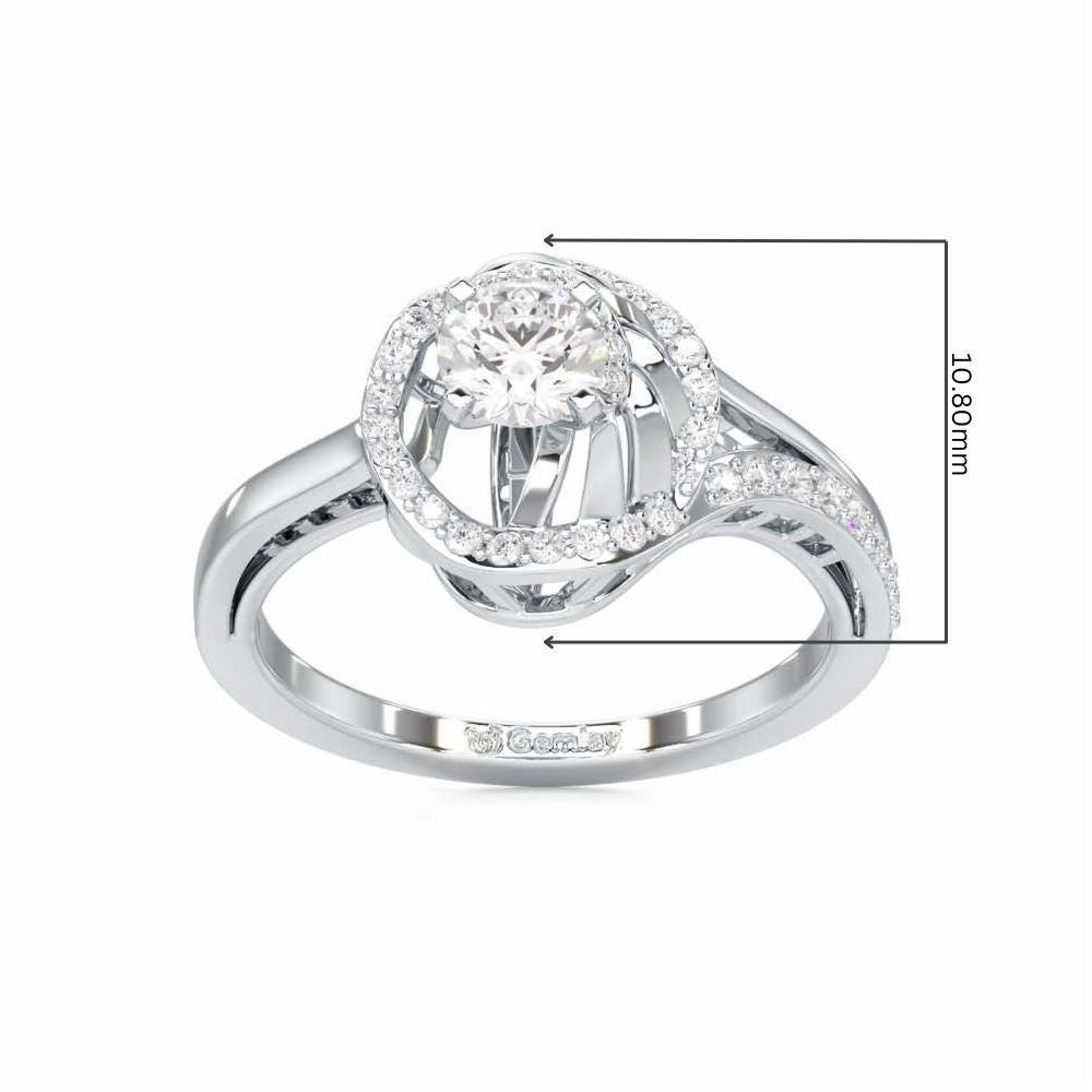 Imperial Glow Solitaire Ring - White Gold - Image 5