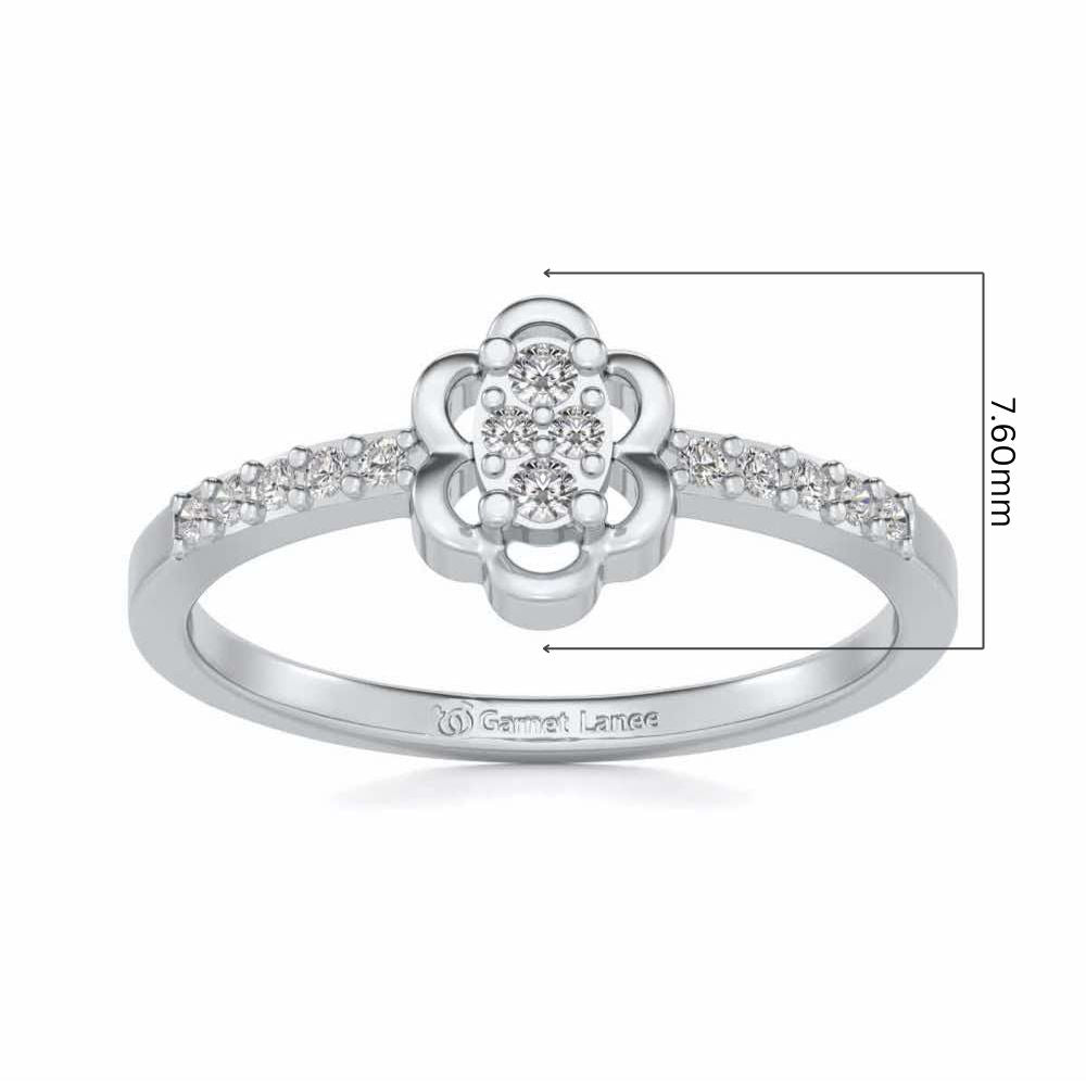 Dashita Silver Ring - White Gold - Image 5