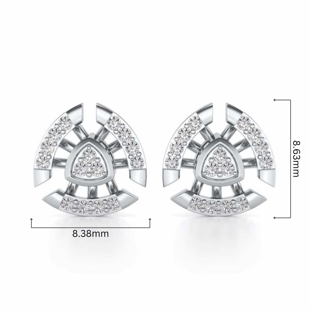 Aashtha Silver Earrings - White Gold - Image 4