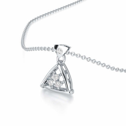 Shimmer Delight Silver Pendant - White Gold - Image 2